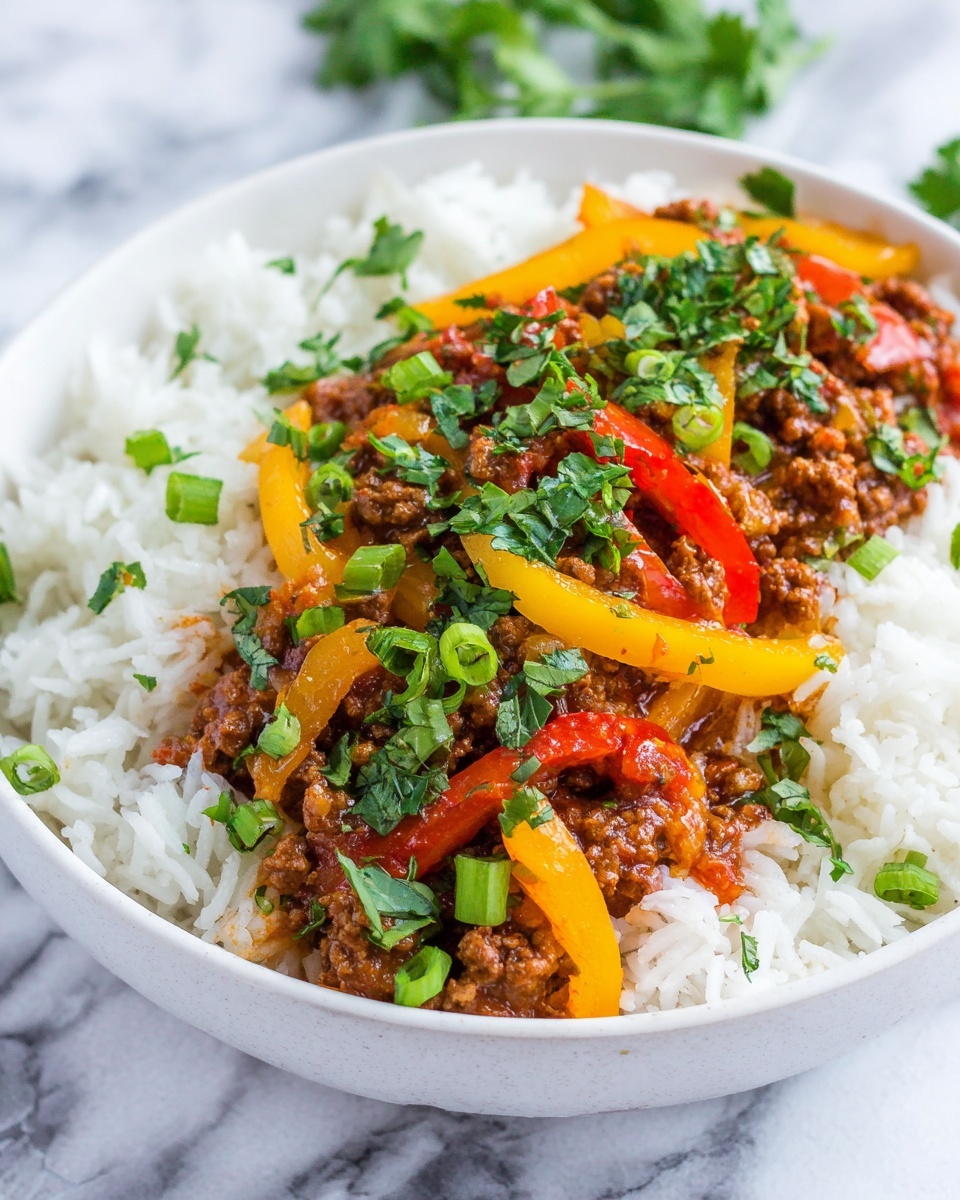 Beef and Pepper Rice Bowl Recipe - Recipe Image
