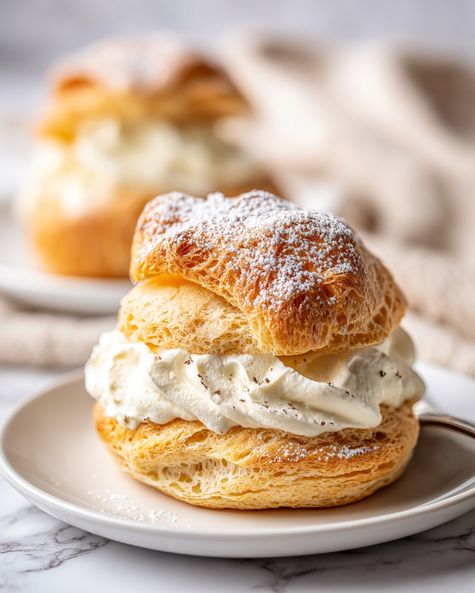 Choux Pastry with Milk Tea Cream Recipe - Recipe Image