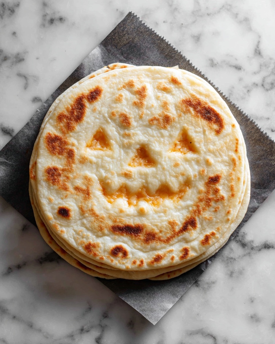 Jack-o-lantern Cheese Quesadillas Recipe - Recipe Image