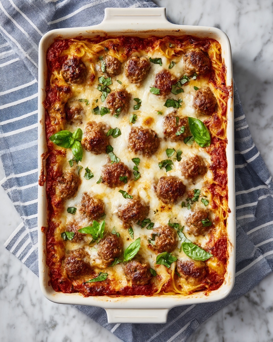 Baked Spaghetti and Meatballs Recipe - Recipe Image