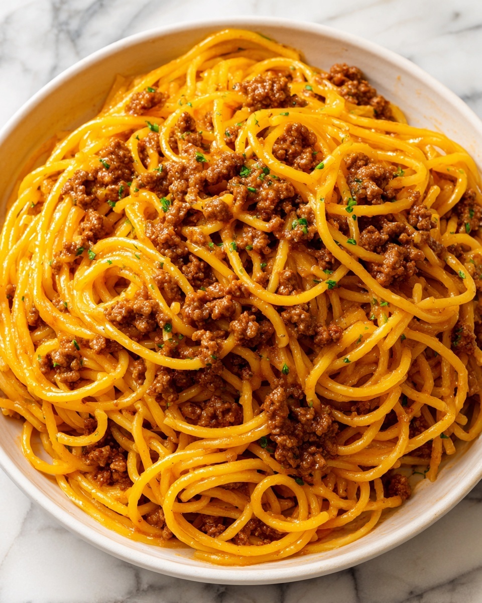 One-Pot Creamy Beef and Garlic Butter Pasta Recipe - Recipe Image
