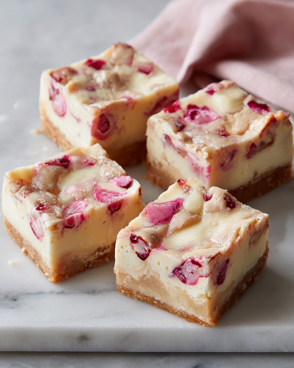 Rhubarb Cheesecake Dream Bars Recipe - Recipe Image
