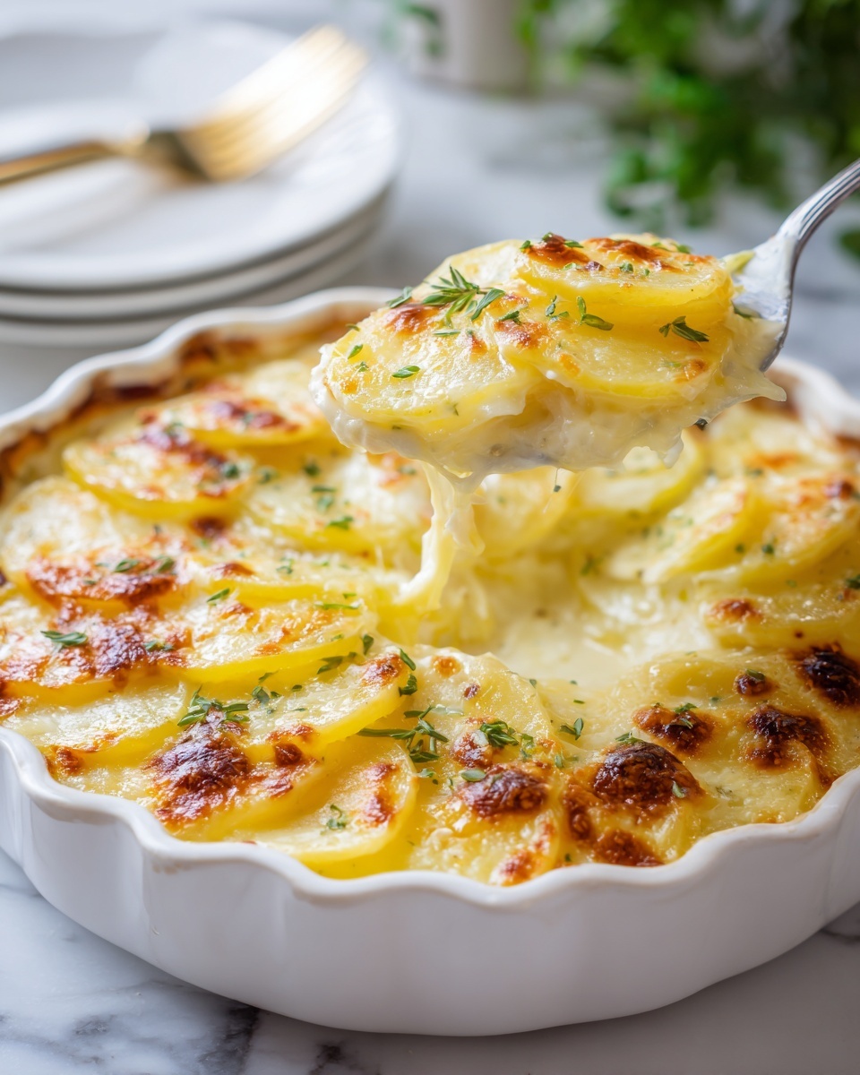 Easy Cheesy Scalloped Potatoes Recipe - Recipe Image