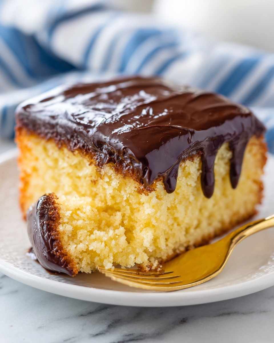Boston Cream Poke Cake Recipe - Recipe Image