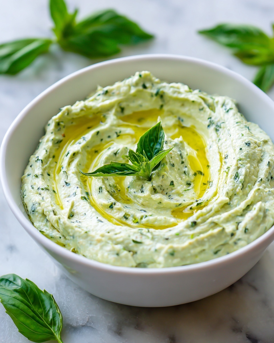 Lemon Basil Hummus Recipe - Recipe Image