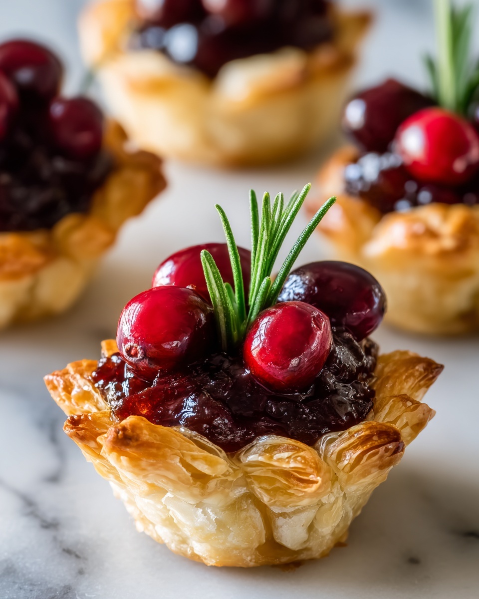 Cranberry Brie Phyllo Cups Recipe - Recipe Image