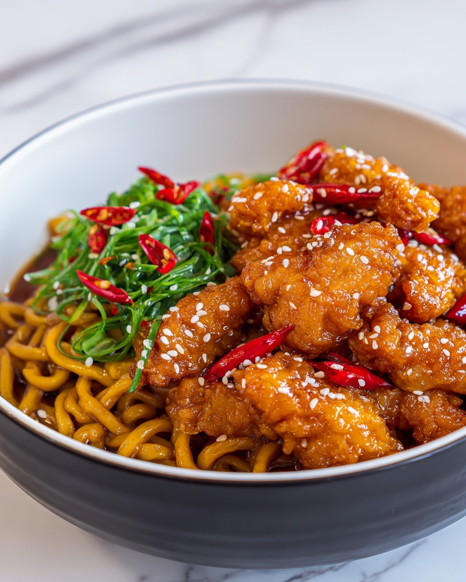 Kung Pao Chicken Noodles Recipe - Recipe Image