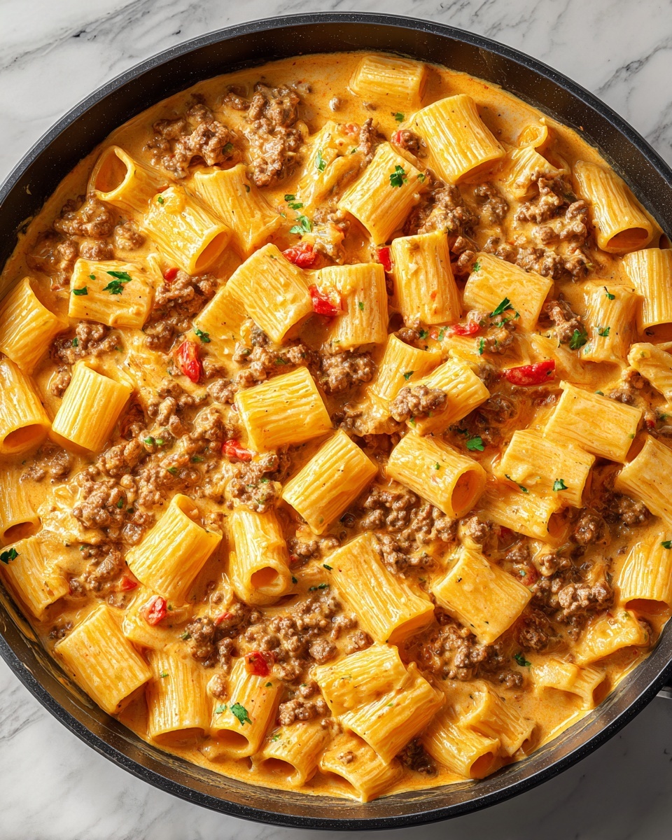 Rotel Pasta with Cheese and Ground Meat Recipe - Recipe Image