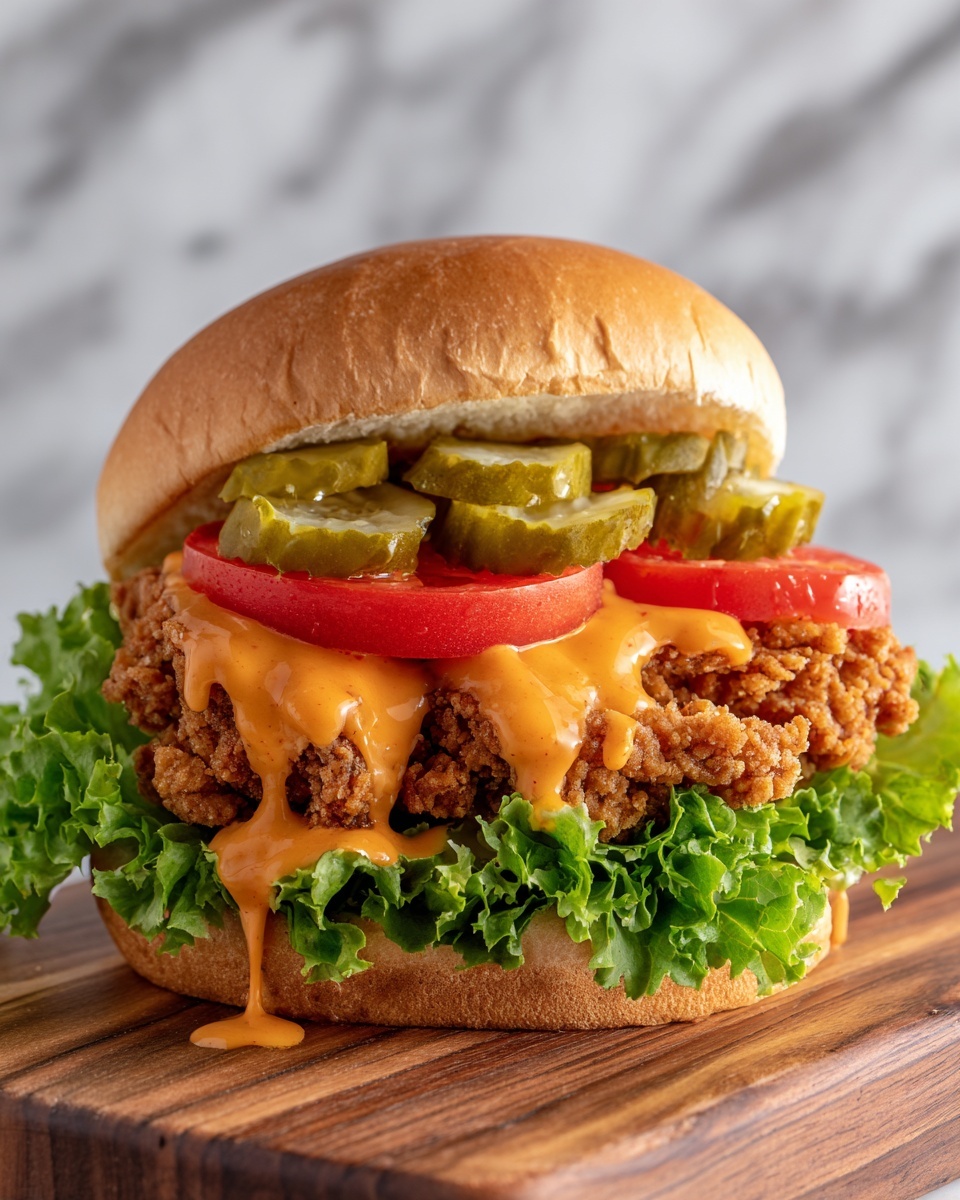 Spicy Crispy Chicken Burger Recipe - Recipe Image
