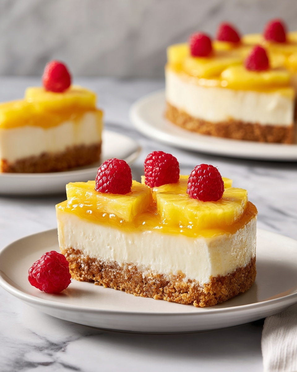 Pineapple Upside-Down Cheesecake Cake Recipe - Recipe Image