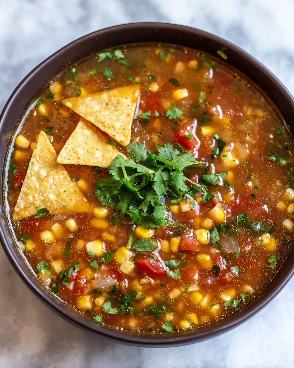 Salsa Verde Tortilla Soup Recipe - Recipe Image