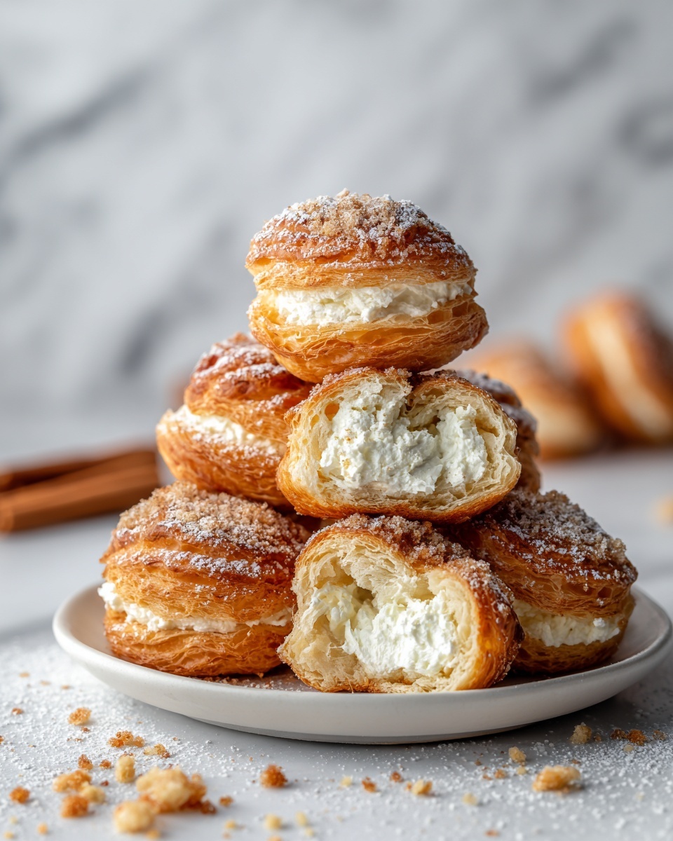 Cinnamon Cream Cheese Pastry Puffs Recipe - Recipe Image