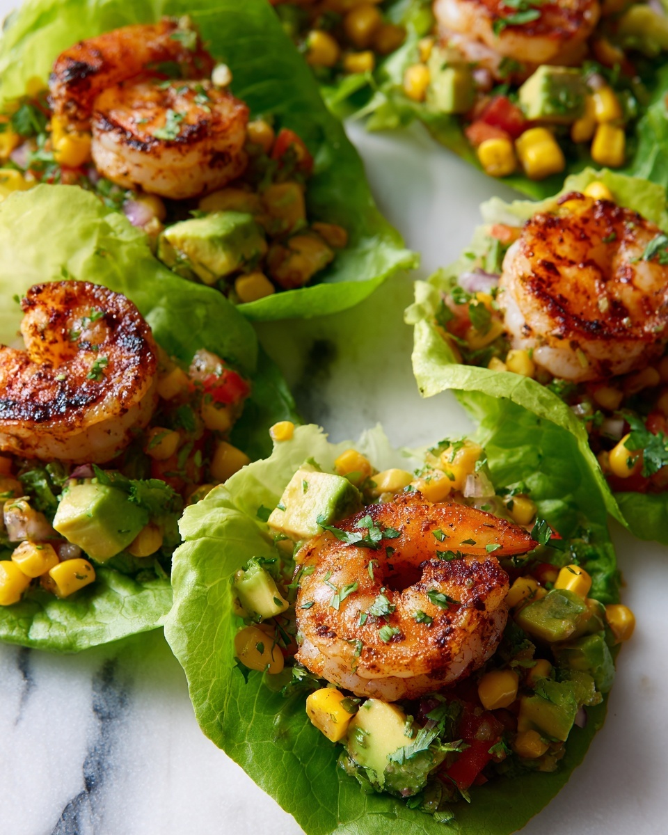 Healthy Taco Shrimp Lettuce Wraps: A Fresh Twist on Tacos Recipe - Recipe Image