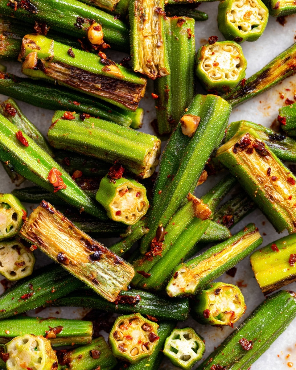 Garlic Chili Roasted Okra Recipe - Recipe Image