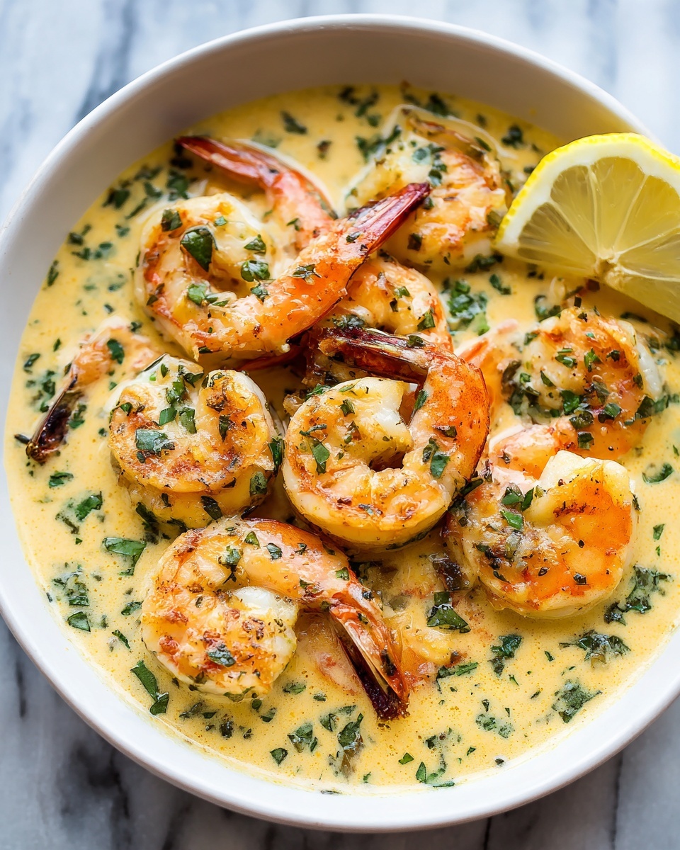 Spanish Garlic Shrimp with Saffron Recipe - Recipe Image