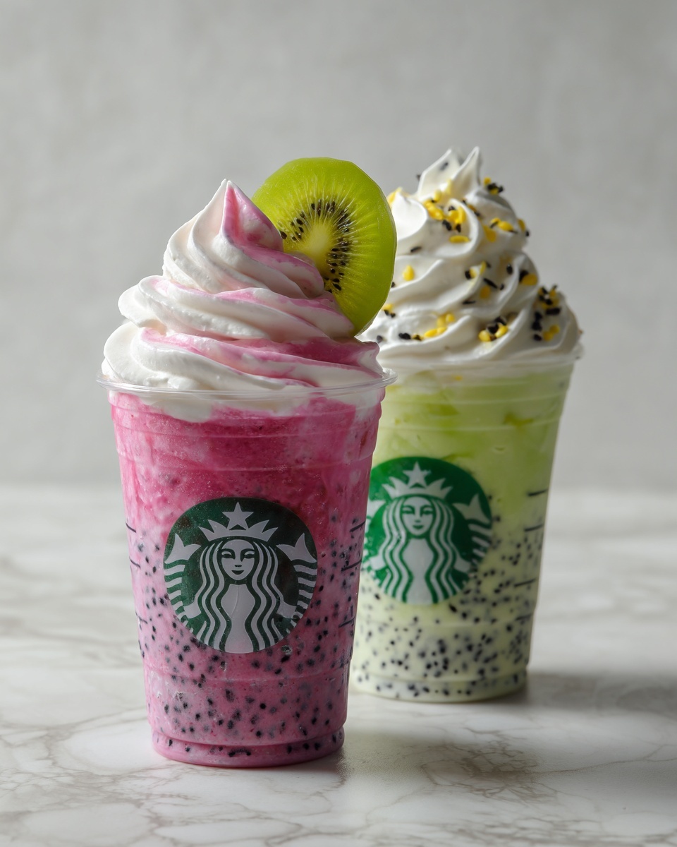 Kiwi Dragonfruit Crush Frappuccinos Recipe - Recipe Image
