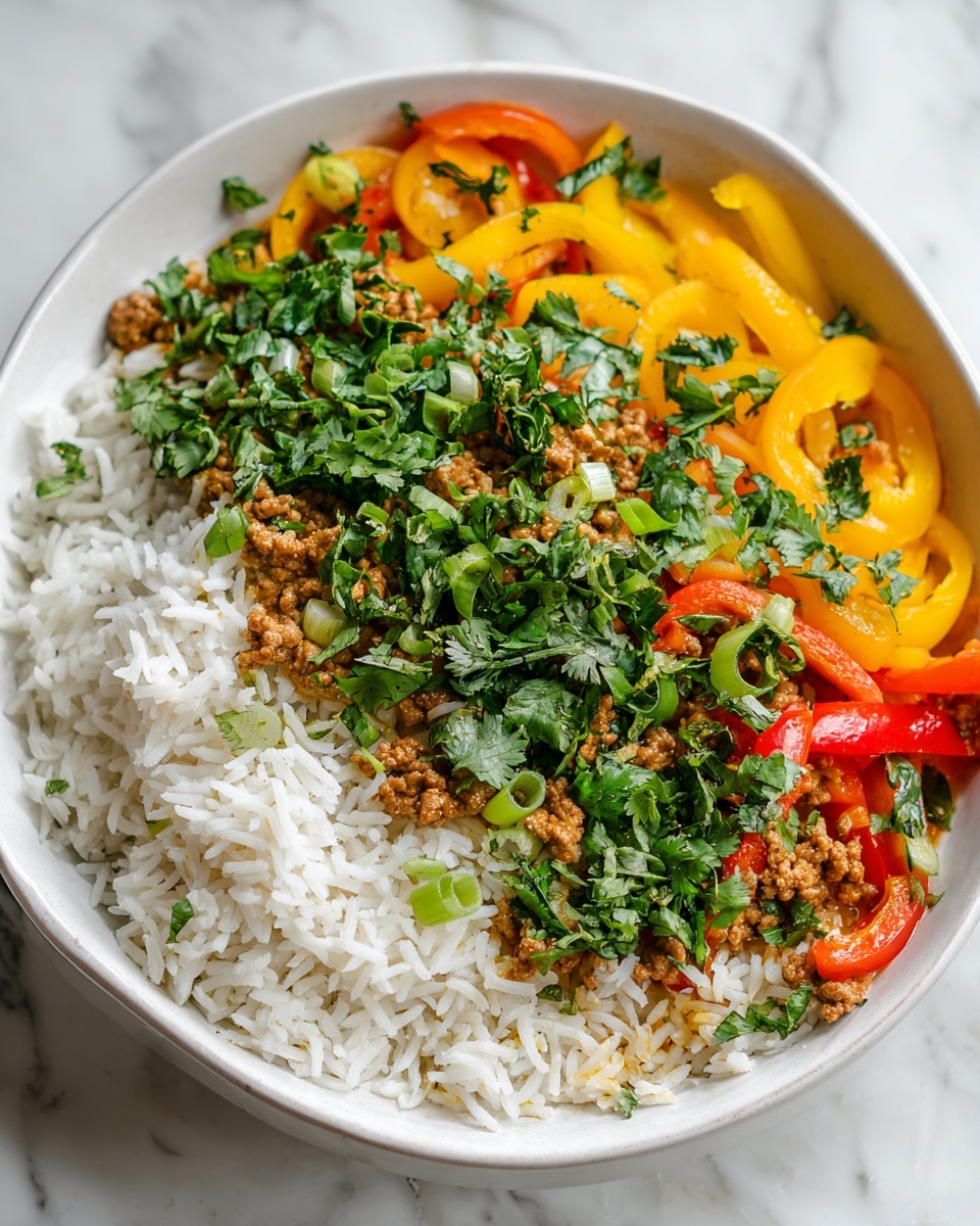 Beef and Pepper Rice Bowl Recipe - Recipe Image
