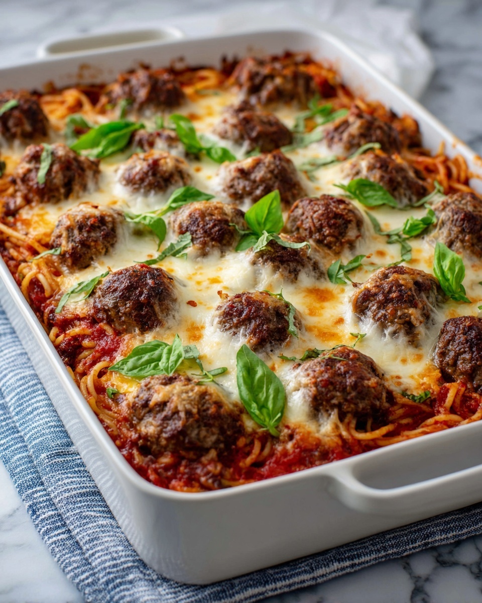 Baked Spaghetti and Meatballs Recipe - Recipe Image
