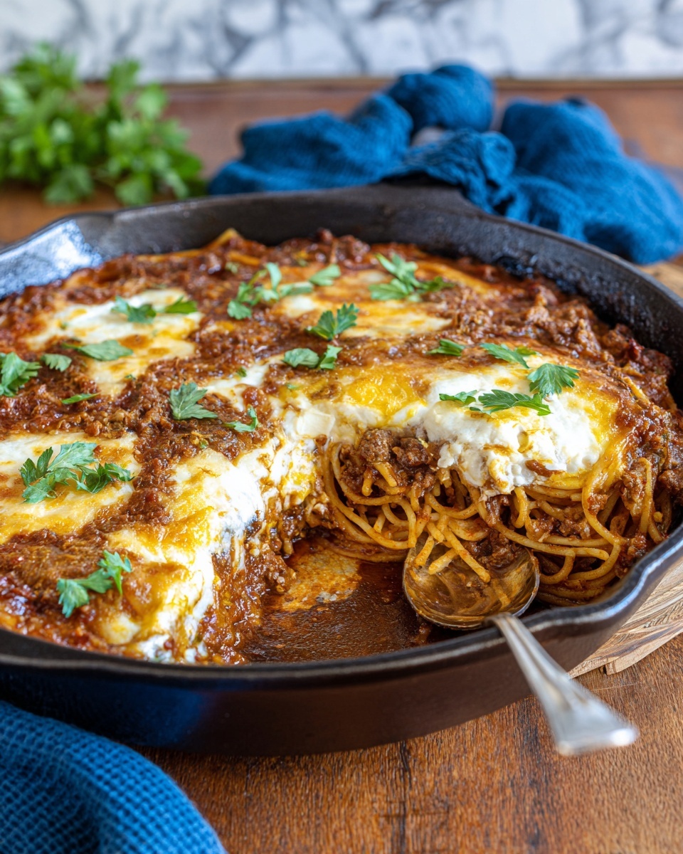 Chicken Parmesan Lasagna Skillet Recipe - Recipe Image