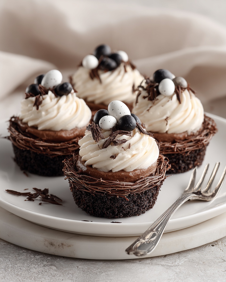 Delightful Chocolate Meringue Easter Nests Recipe - Recipe Image