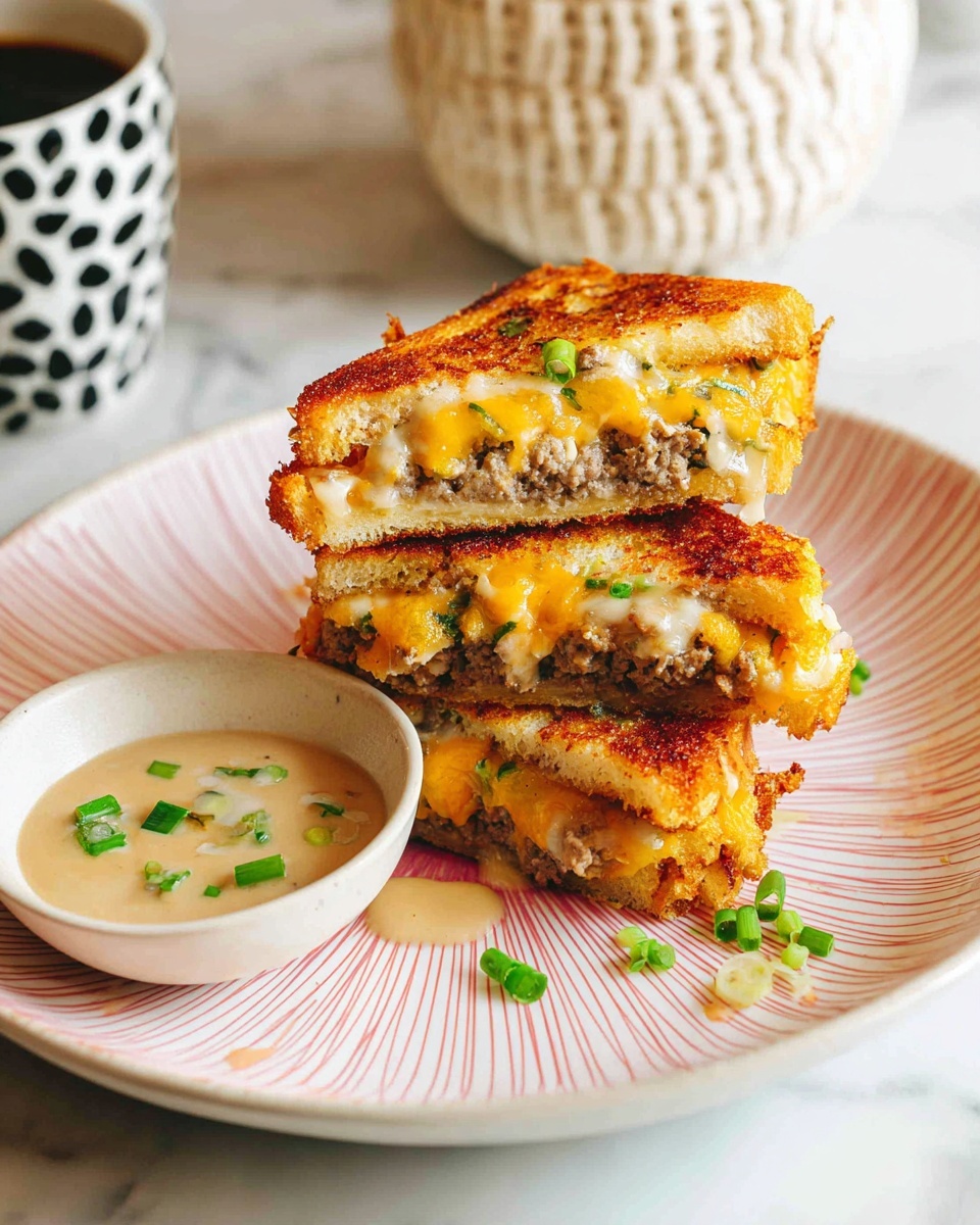 Cheeseburger Stuffed Flatbreads Recipe - Recipe Image