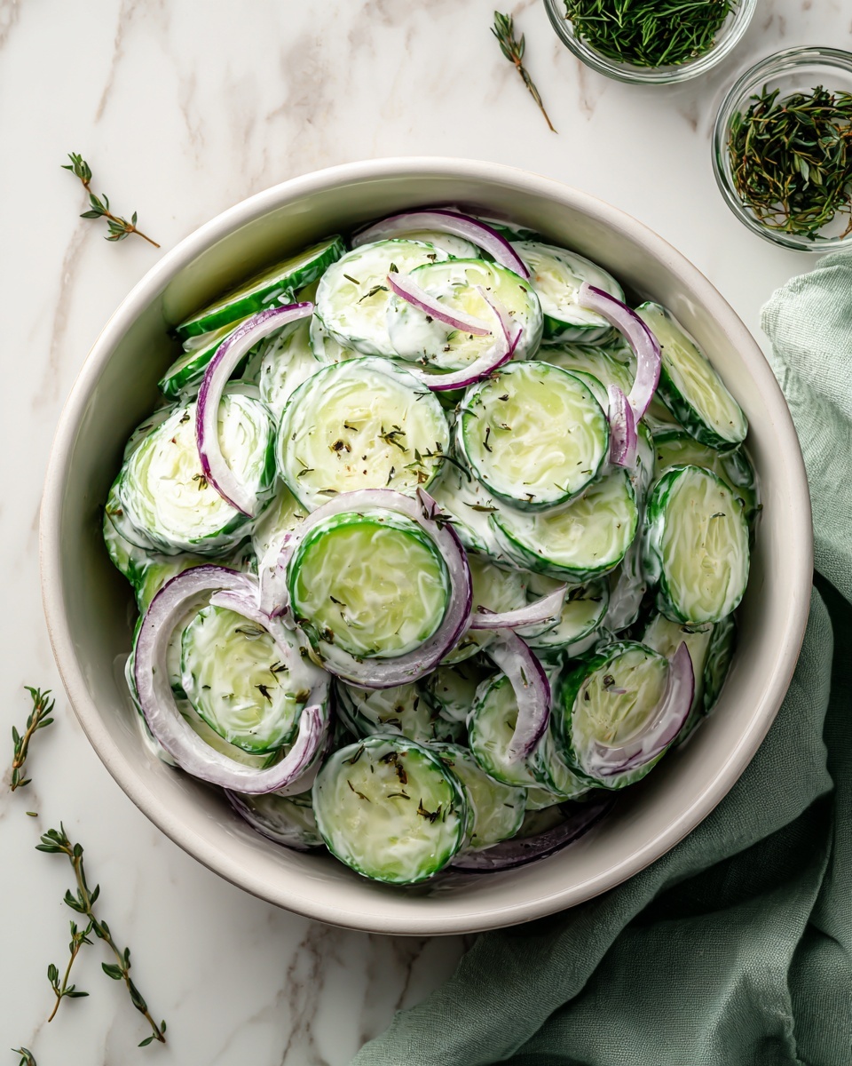 Creamy Cucumber Dill Salad Recipe - Recipe Image