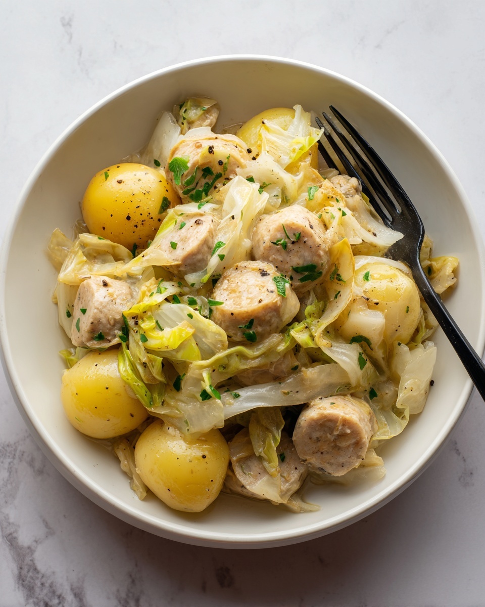 Slow Cooker Cabbage, Potatoes, and Smoked Sausage Recipe - Recipe Image