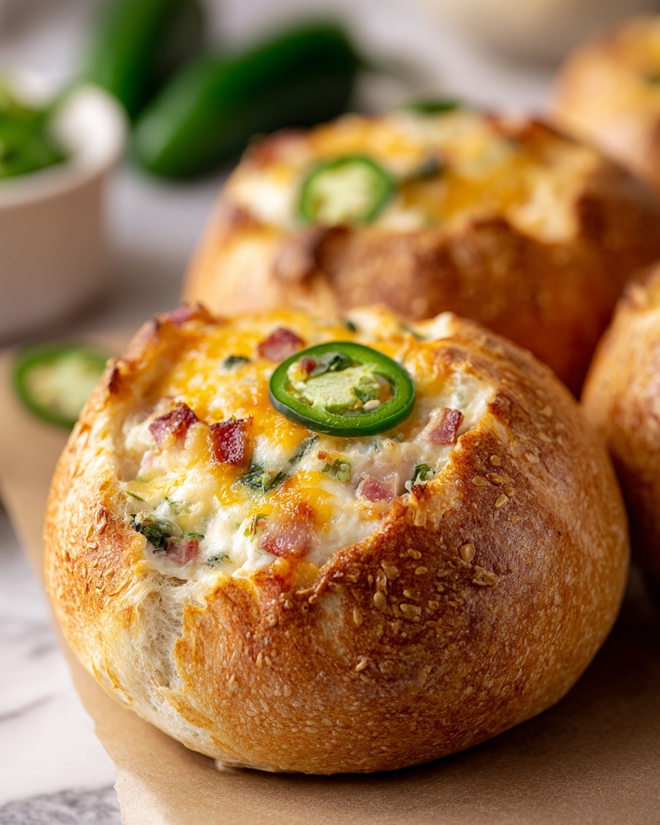 Jalapeño Popper Stuffed Rolls Recipe - Recipe Image