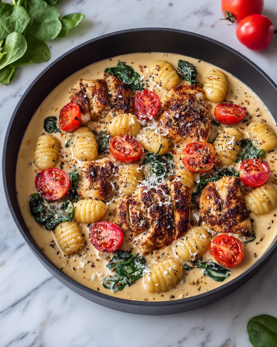 Garlic Chicken Gnocchi Skillet Recipe - Recipe Image