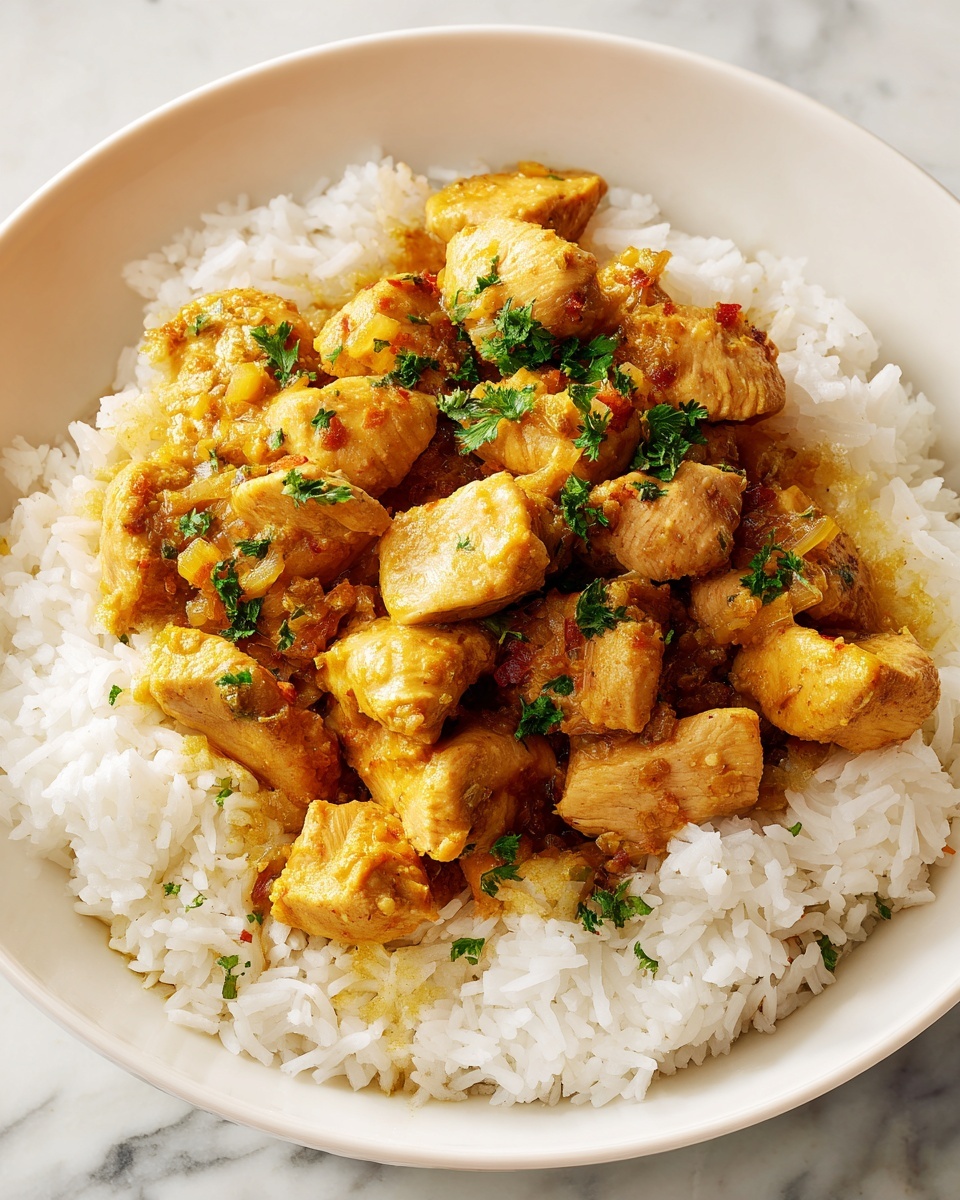 Smothered Chicken and Rice Recipe - Recipe Image