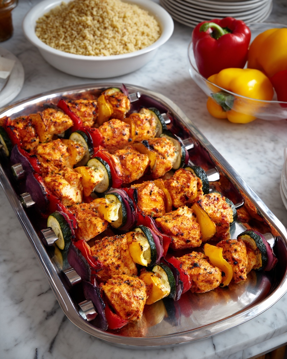 Garlic Herb Chicken Kabobs Recipe - Recipe Image