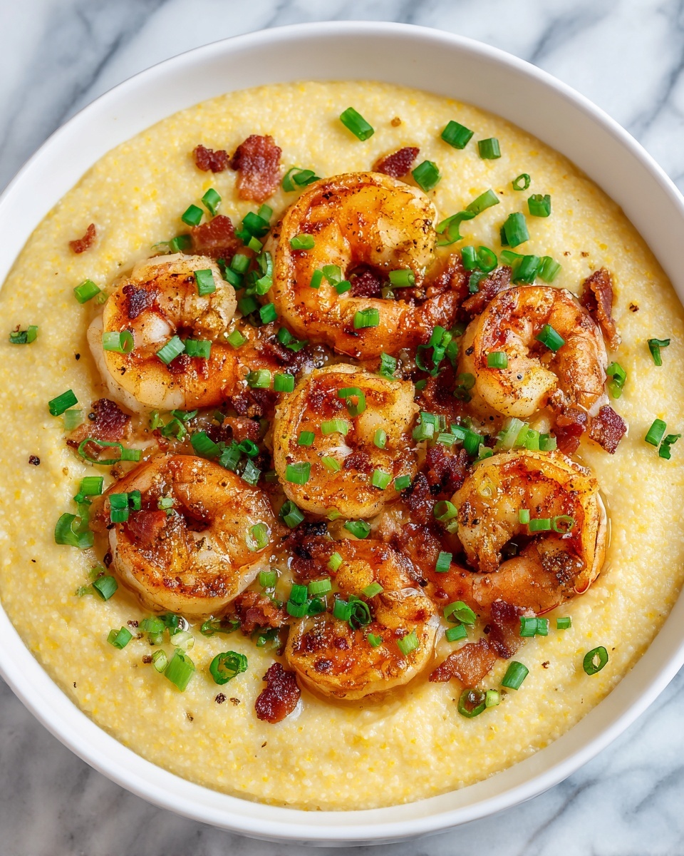 Creamy Shrimp and Grits Casserole with Cheddar Crust Recipe - Recipe Image