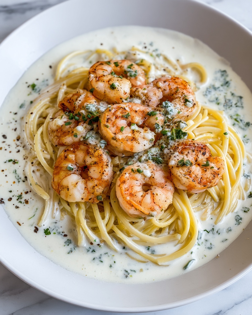 Creamy Tuscan Shrimp Linguine Recipe - Recipe Image