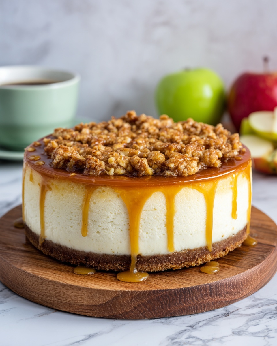 Indulgent Caramel Apple Cheesecake Recipe - Recipe Image
