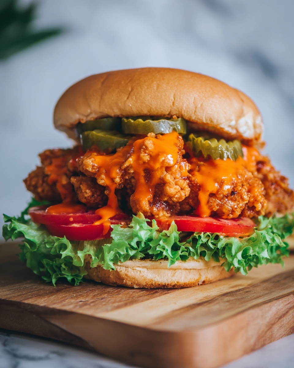Spicy Crispy Chicken Burger Recipe - Recipe Image