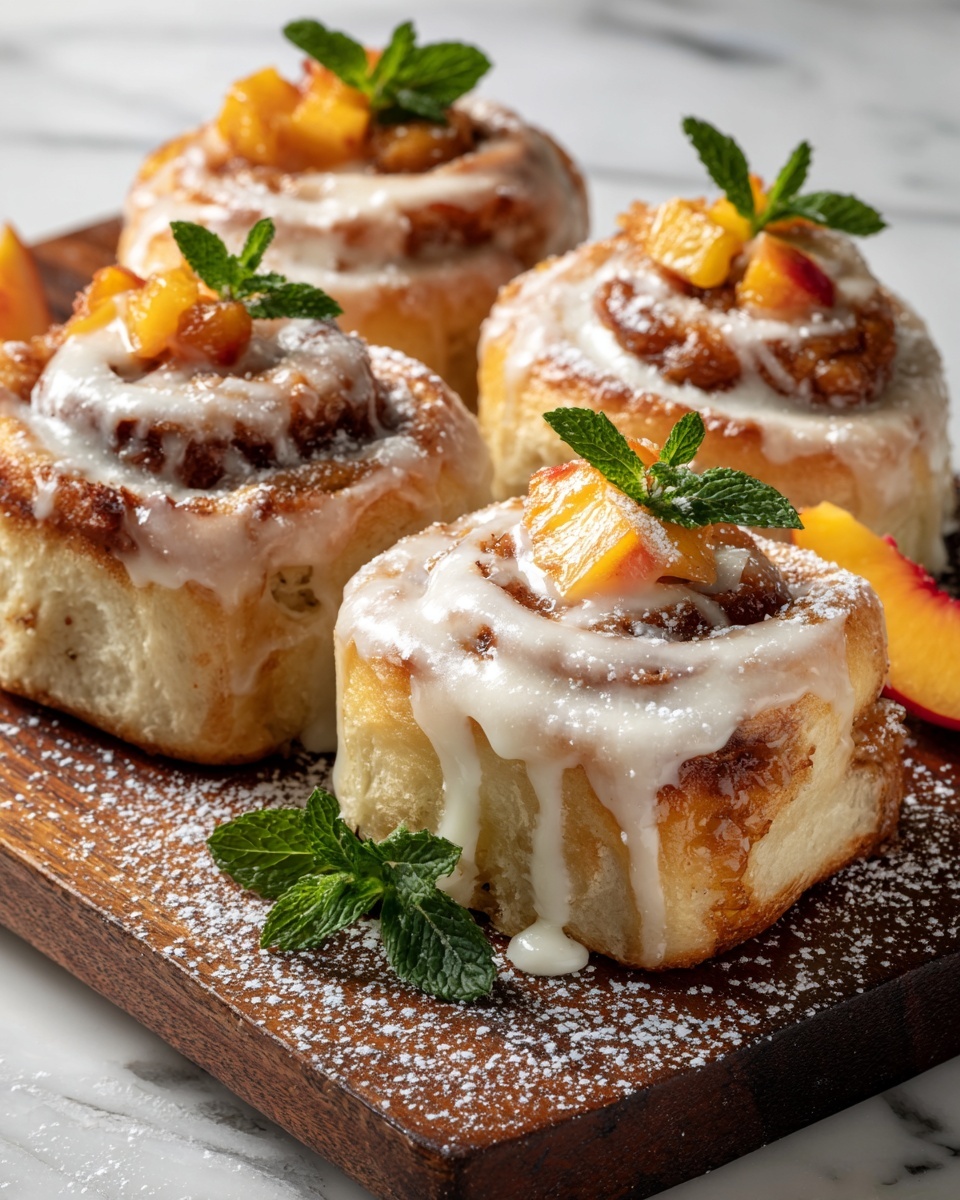 Peachy Cinnamon Rolls Recipe - Recipe Image