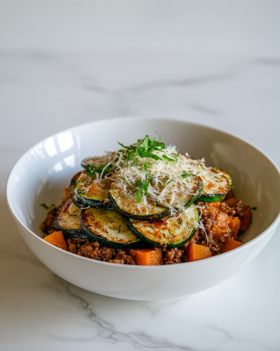 Ground Beef Skillet with Sweet Potatoes and Zucchini Recipe - Recipe Image